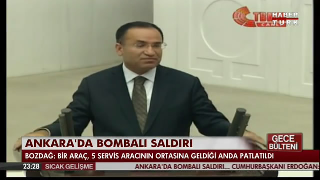 Adalet Bakanı Bekir Bozdağ, TBMM`de Ankara`daki saldırıya ilişkin açıklamalarda bulundu...